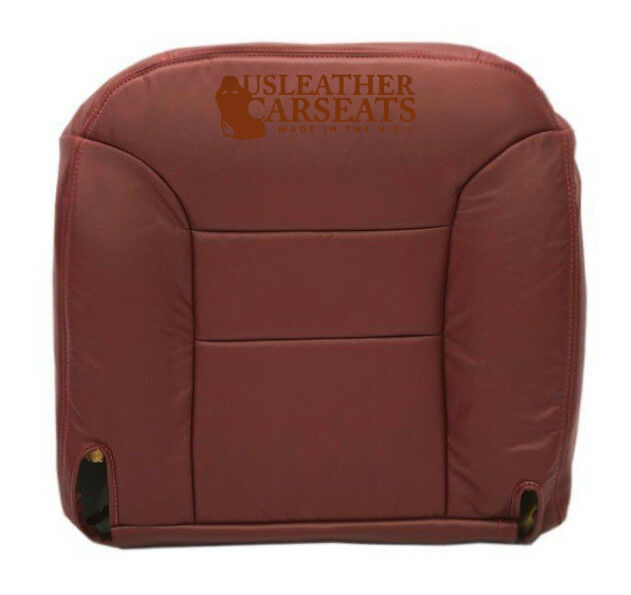 95-99 Chevy Silverado Tahoe Driver Bottom Leather Seat Cover Burgundy Pattern