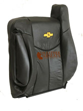 Load image into Gallery viewer, 2002 Chevy Avalanche 1500 Z71 Z66 Driver Lean Back Leather Seat Cover Dark Gray