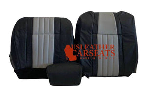 2003 Ford F150 Harley-Davidson Full Driver Leather/Vinyl Seat Covers Black/Gray