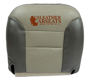 2000 Chevy Tahoe Limited Passenger Side Bottom Leather Seat Cover 2 Tone Gray